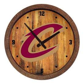 Cleveland Cavaliers: "Faux" Barrel Top Clock, FNB-NBCLVD-560-01 Cleveland Cavaliers: "Faux" Barrel Top Clock, FNB-NBCLVD-560-01