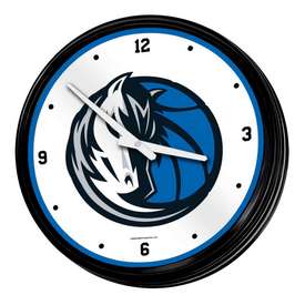 Dallas Mavericks: Retro Lighted Wall Clock, NBDALM-550-01
