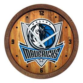 Dallas Mavericks: Logo - "Faux" Barrel Top Clock, FNB-NBDALM-560-04 Dallas Mavericks: Logo - "Faux" Barrel Top Clock, FNB-NBDALM-560-04