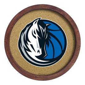 Dallas Mavericks: "Faux" Barrel Framed Cork Board, NBDALM-632-01