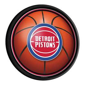 Detroit Pistons: Basketball - Round Slimline Lighted Wall Sign, NBDETP-130-02