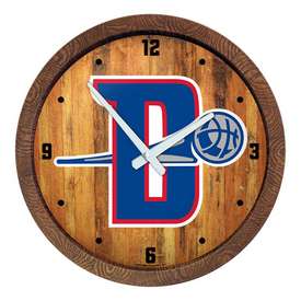Detroit Pistons: Logo - "Faux" Barrel Top Clock, FNB-NBDETP-560-04 Detroit Pistons: Logo - "Faux" Barrel Top Clock, FNB-NBDETP-560-04