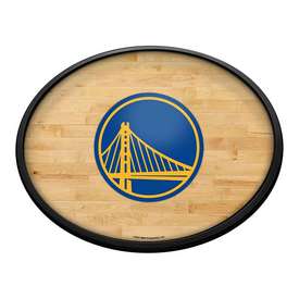 Golden State Warriors: Hardwood - Oval Slimline Lighted Wall Sign, NBGSWR-140-21