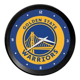 Golden State Warriors: Ribbed Frame Wall Clock, NBGSWR-530-01