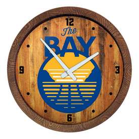 Golden State Warriors: Logo - "Faux" Barrel Top Clock, FNB-NBGSWR-560-04 Golden State Warriors: Logo - "Faux" Barrel Top Clock, FNB-NBGSWR-560-04