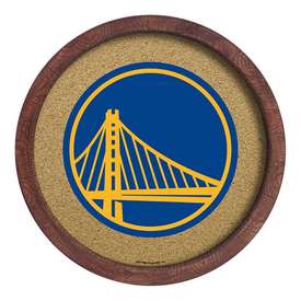 Golden State Warriors: "Faux" Barrel Framed Cork Board, NBGSWR-632-01