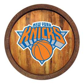 New York Knicks: "Faux" Barrel Top Sign, FNB-NBNYKS-240-01 New York Knicks: "Faux" Barrel Top Sign, FNB-NBNYKS-240-01