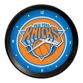 New York Knicks: Ribbed Frame Wall Clock, NBNYKS-530-01