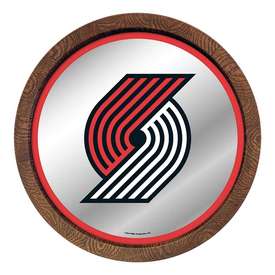 Portland Trail Blazers: "Faux" Barrel Top Mirrored Wall Sign, FNB-NBPTBS-245-01A Portland Trail Blazers: "Faux" Barrel Top Mirrored Wall Sign, FNB-NBPTBS-245-01A