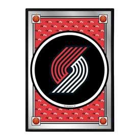 Portland Trail Blazers: Team Spirit - Framed Mirrored Wall Sign - Vertical, NBPTBS-275-02