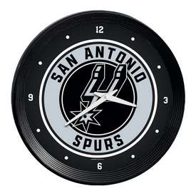 San Antonio Spurs: Ribbed Frame Wall Clock, NBSASP-530-01