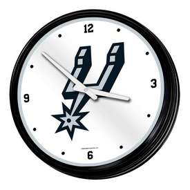 San Antonio Spurs: Retro Lighted Wall Clock, NBSASP-550-01