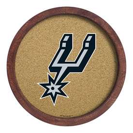 San Antonio Spurs: "Faux" Barrel Framed Cork Board, NBSASP-632-01