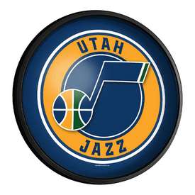 Utah Jazz: Round Slimline Lighted Wall Sign, NBUTAH-130-01