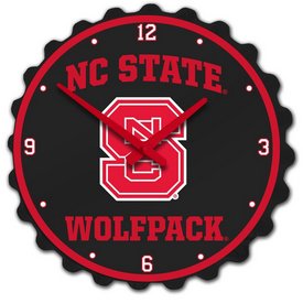 N.C. State Wolfpack Team Spirit Bottle Cap Wall Clock, FNB-NCNCST-540 N.C. State Wolfpack Team Spirit Bottle Cap Wall Clock, FNB-NCNCST-540