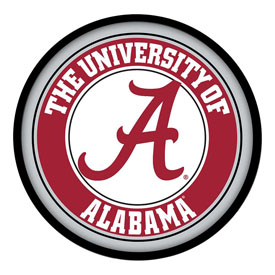 Alabama Crimson Tide: Round Slimline Lighted Wall Sign, NCALCT-130-01