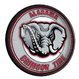 Alabama Crimson Tide: Al Logo - Round Slimline Lighted Wall Sign, NCALCT-130-02