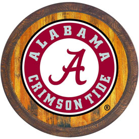 Alabama Crimson Tide: School Seal - "Faux" Barrel Top Sign, NCALCT-240-04