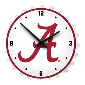 Alabama Crimson Tide: Bottle Cap Lighted Wall Clock, NCALCT-545-01