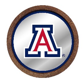 Arizona Wildcats: Mirrored Barrel Top Mirrored Wall Sign, FNB-NCARIZ-245-01A