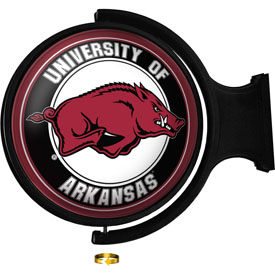 Arkansas Razorbacks: Original Round Rotating Lighted Wall Sign, NCARKR-115-01