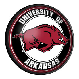 Arkansas Razorbacks: Round Slimline Lighted Wall Sign, NCARKR-130-01