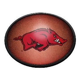 Arkansas Razorbacks: Pigskin - Oval Slimline Lighted Wall Sign, NCARKR-140-21