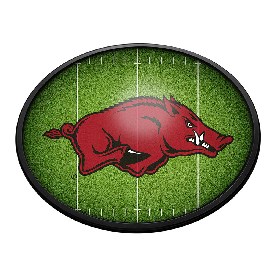 Arkansas Razorbacks: On the 50 - Oval Slimline Lighted Wall Sign, NCARKR-140-22