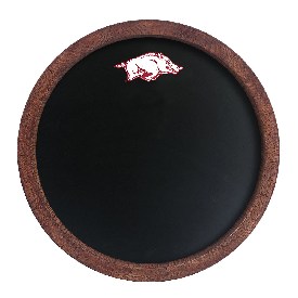 Arkansas Razorbacks: Chalkboard "Faux" Barrel Top Sign, NCARKR-630-01