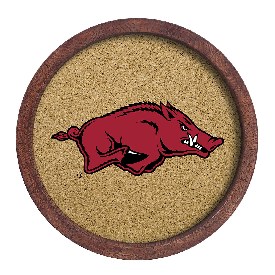 Arkansas Razorbacks: "Faux" Barrel Framed Cork Board, FNB-NCARKR-632-01A Arkansas Razorbacks: "Faux" Barrel Framed Cork Board, FNB-NCARKR-632-01A