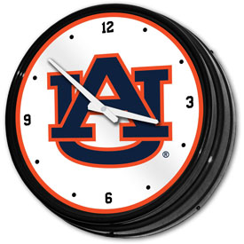 Auburn Tigers: Retro Lighted Wall Clock, NCAUBT-550-01