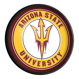 Arizona State Sun Devils: Round Slimline Lighted Wall Sign, NCAZST-130-01