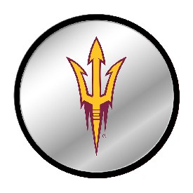 Arizona State Sun Devils: Modern Disc Mirrored Wall Sign, NCAZST-235-01
