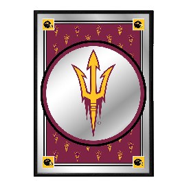 Arizona State Sun Devils: Team Spirit, Logo - Framed Mirrored Wall Sign, NCAZST-275-02 Arizona State Sun Devils: Team Spirit, Logo - Framed Mirrored Wall Sign, NCAZST-275-02