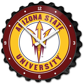 Arizona State Sun Devils: Bottle Cap Wall Clock, FNB-NCAZST-540-01A Arizona State Sun Devils: Bottle Cap Wall Clock, FNB-NCAZST-540-01A