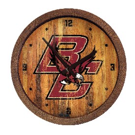 Boston College Eagles: Weathered "Faux" Barrel Top Wall Clock, NCBCEA-560-03