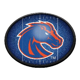 Boise State Broncos: On the 50 - Oval Slimline Lighted Wall Sign, NCBOIS-140-22