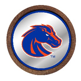 Boise State Broncos: Mascot - Mirrored Barrel Top Mirrored Wall Sign, FNB-NCBOIS-245-01A Boise State Broncos: Mascot - Mirrored Barrel Top Mirrored Wall Sign, FNB-NCBOIS-245-01A