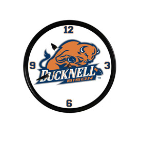 Bucknell Bisons: Retro Lighted Wall Clock, NCBUCK-550-01