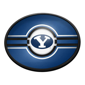 BYU Cougars: Oval Slimline Lighted Wall Sign, NCBYUC-140-01