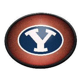BYU Cougars: Pigskin - Oval Slimline Lighted Wall Sign, NCBYUC-140-21