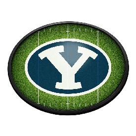 BYU Cougars: On the 50 - Oval Slimline Lighted Wall Sign, NCBYUC-140-22