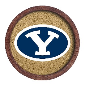 BYU Cougars: "Faux" Barrel Framed Cork Board, FNB-NCBYUC-632-01A BYU Cougars: "Faux" Barrel Framed Cork Board, FNB-NCBYUC-632-01A