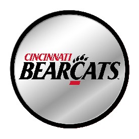 Cincinnati Bearcats: Modern Disc Mirrored Wall Sign, NCCINC-235-02