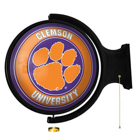 Clemson Tigers: Original Round Rotating Lighted Wall Sign, NCCLEM-115-01
