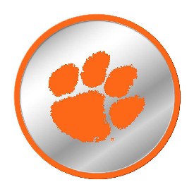 Clemson Tigers: Paw Print - Modern Disc Mirrored Wall Sign, FNB-NCCLEM-235-01A Clemson Tigers: Paw Print - Modern Disc Mirrored Wall Sign, FNB-NCCLEM-235-01A