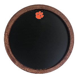 Clemson Tigers: Tiger Paw - Chalkboard "Faux" Barrel Top Sign, NCCLEM-630-01