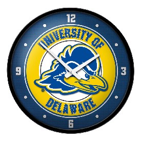 Delaware Blue Hens: Modern Disc Wall Clock, NCDELA-510-01