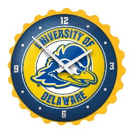 Delaware Blue Hens: Bottle Cap Wall Clock, FNB-NCDELA-540-01A Delaware Blue Hens: Bottle Cap Wall Clock, FNB-NCDELA-540-01A