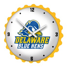 Delaware Blue Hens: Logo - Bottle Cap Wall Clock, FNB-NCDELA-540-02A